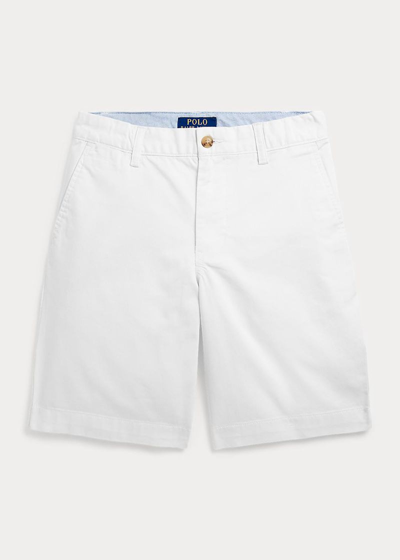 Shorts Polo Ralph Lauren Niño 6-14 Años Straight Fit Flex Abrasion Twill Chile Blancas TBRVP-8794